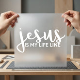 Jesus Life Line Script Christian Faith Ready to Press DTF Transfer for Dtf