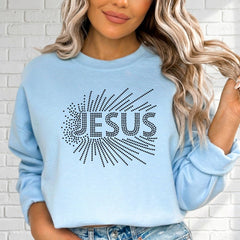 JESUS Light Burst | Radiant Faith Sweatshirt - Luckets.com