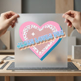 Jesus Loves You Heart Christian Faith Ready to Press DTF Transfer for Dtf