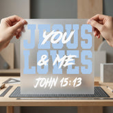 Jesus Loves You John Christian Faith Ready to Press DTF Transfer for Dtf