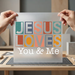 Jesus Loves You Retro Christian Faith Ready to Press DTF Transfer for Dtf