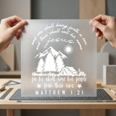 Jesus Matthew Scripture Mountains Christian Faith Ready to Press DTF Transfer for Dtf