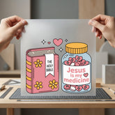 Jesus Medicine Holy Bible Christian Faith Ready to Press DTF Transfer for Dtf