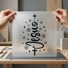 Jesus Merry Christmas Tree Faith Jesus Ready to Press DTF Transfer for Dtf