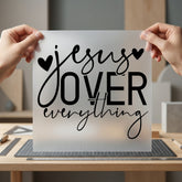 Jesus Over Everything Faith-based Christian Faith Ready to Press DTF Transfer for Dtf