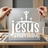 Jesus Over Everything Faith-inspired Christian Faith Ready to Press DTF Transfer for Dtf