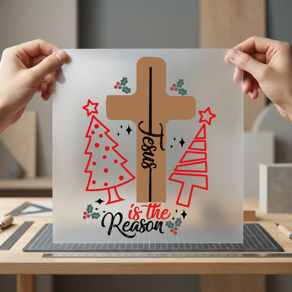Jesus Reason Christmas Faith Christian Faith Ready to Press DTF Transfer for Dtf