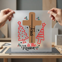 Jesus Reason Christmas Faith Christian Faith Ready to Press DTF Transfer for Dtf