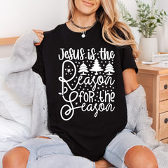Jesus Reason Christmas Script Christian Faith Ready to Press DTF Transfer for Dtf