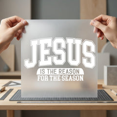 Jesus Reason Retro Collegiate Christian Faith Ready to Press DTF Transfer for Dtf