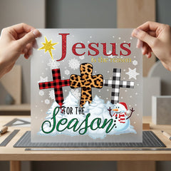Jesus Reason Season Christmas Christian Faith Ready to Press DTF Transfer for Dtf