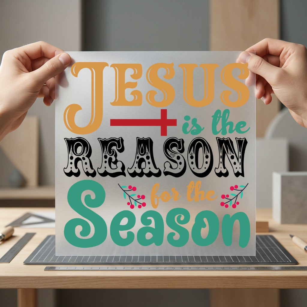 Jesus Reason Season Christmas Christian Faith Ready to Press DTF Transfer for Dtf