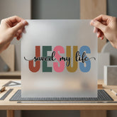 Jesus Saved Life Faith-based Christian Faith Ready to Press DTF Transfer for Dtf