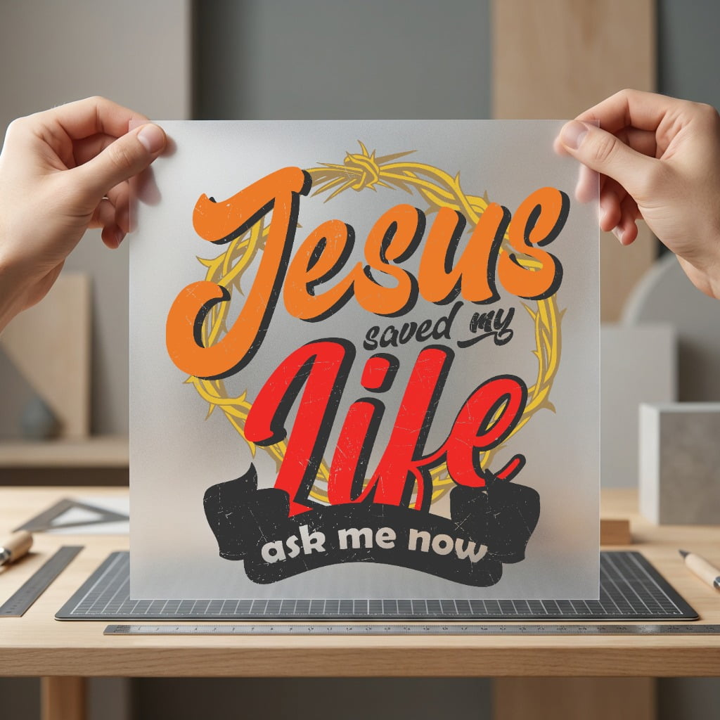 Jesus Saved Life Retro Christian Faith Ready to Press DTF Transfer for Dtf