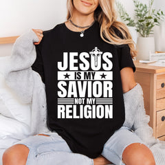 Jesus Savior Not Religion Christian Faith Ready to Press DTF Transfer for Dtf