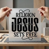Jesus Sets Free Faith-based Christian Faith Ready to Press DTF Transfer for Dtf
