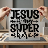 Jesus Superhero Faith-inspired Diy Christian Faith Ready to Press DTF Transfer for Dtf