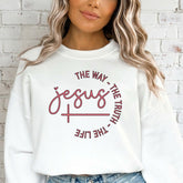 Jesus The Way, The Truth, The Life | Scriptural Comfort Sweatshirt - Luckets.com