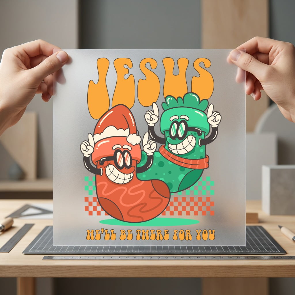 Jesus There You Retro Christian Faith Ready to Press DTF Transfer for Dtf