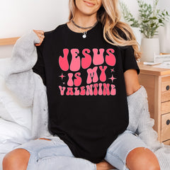 Jesus Valentine Retro Groovy Christian Faith Ready to Press DTF Transfer for Dtf