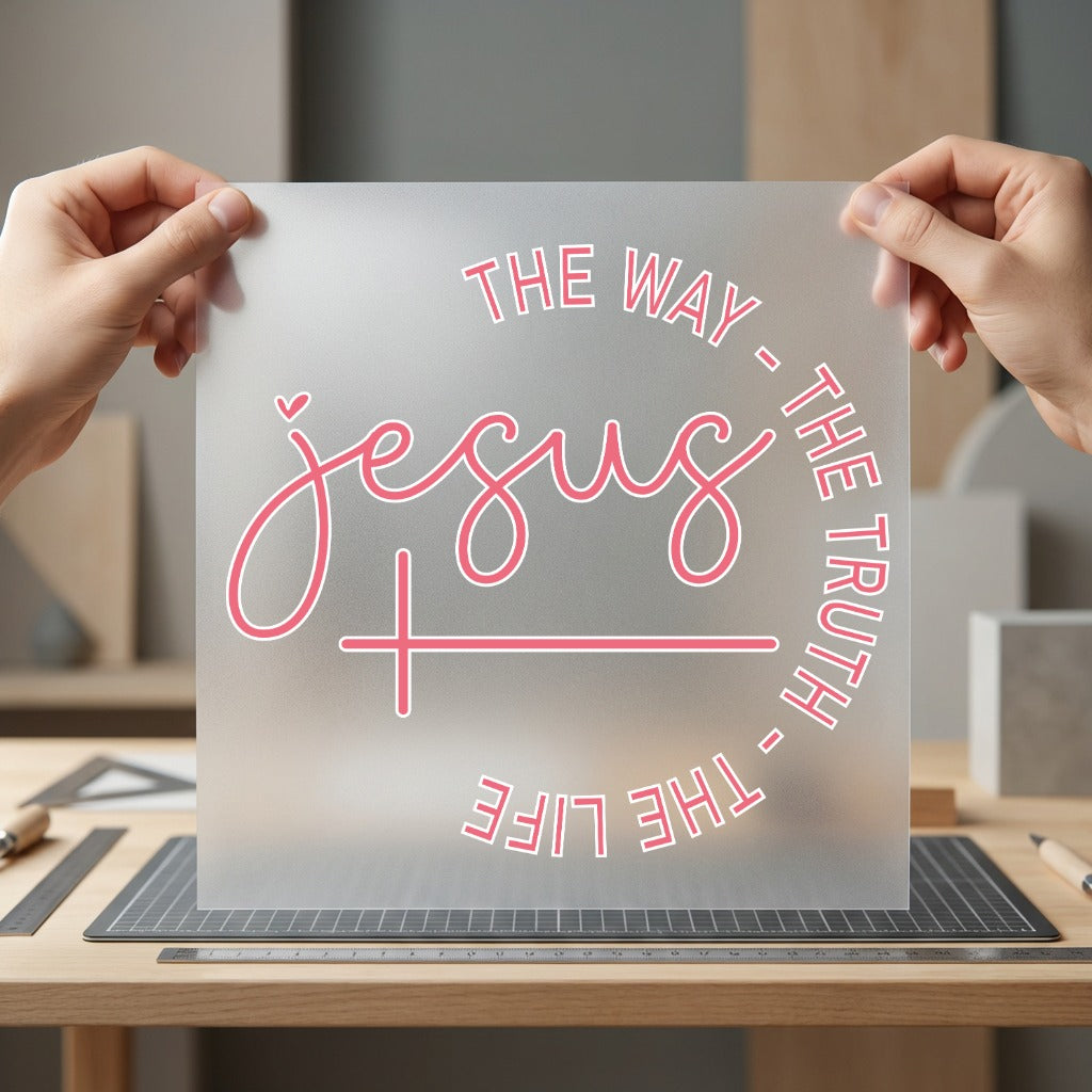 Jesus Way Truth Life Christian Faith Ready to Press DTF Transfer for Dtf