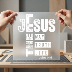 Jesus Way Truth Life Christian Faith Ready to Press DTF Transfer for Dtf