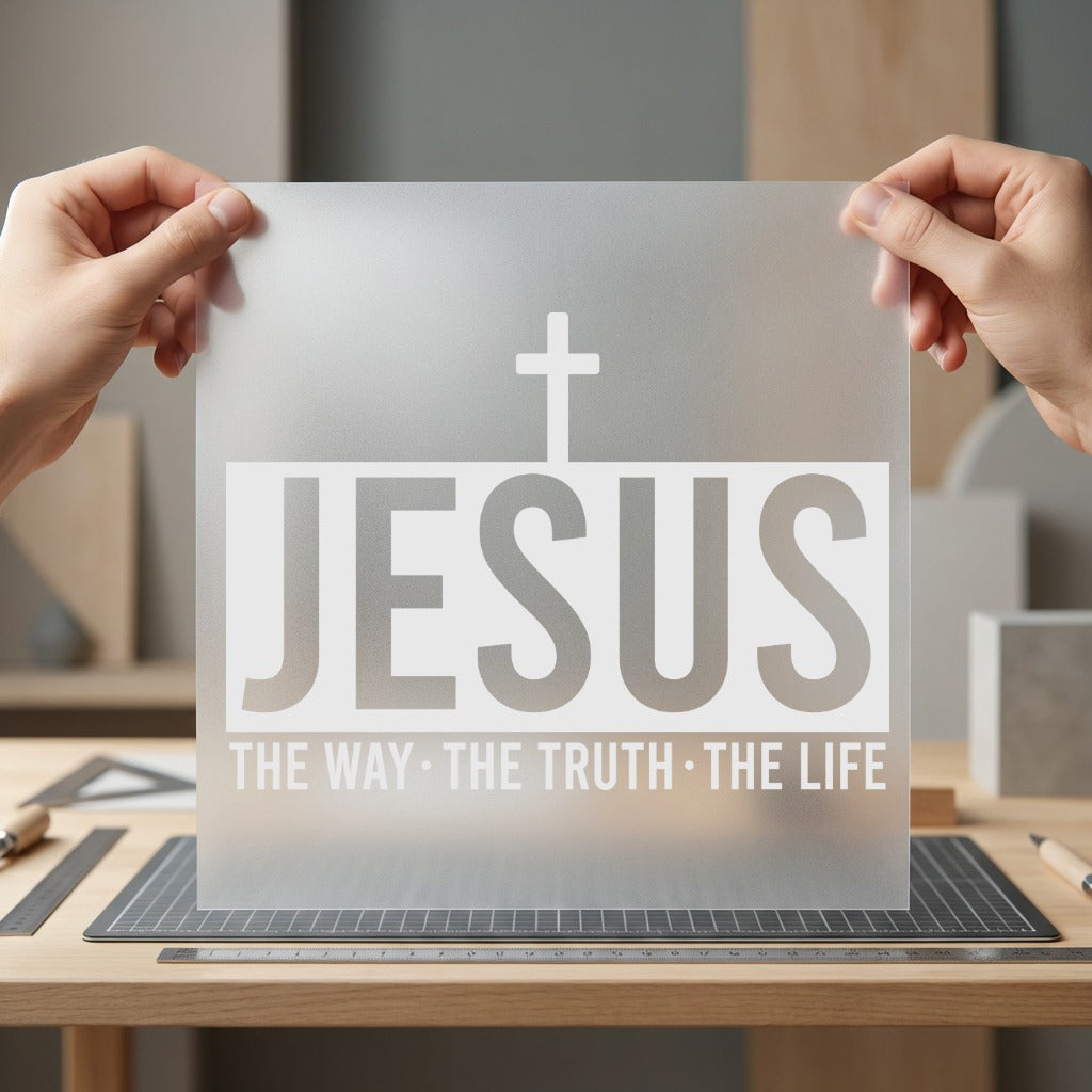 Jesus Way Truth Life Christian Faith Ready to Press DTF Transfer for Dtf