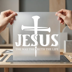 Jesus Way Truth Life Christian Faith Ready to Press DTF Transfer for Dtf