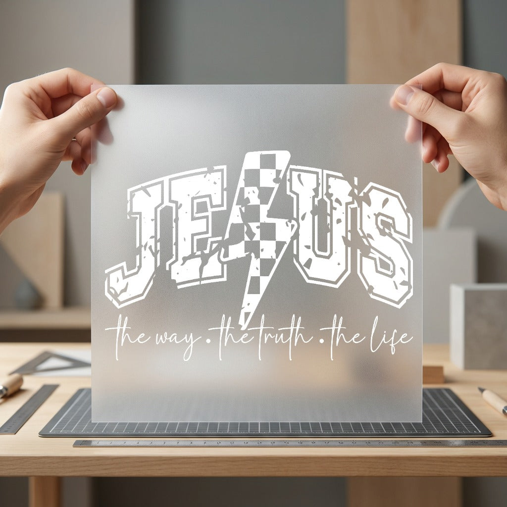 Jesus Way Truth Life Christian Faith Ready to Press DTF Transfer for Dtf