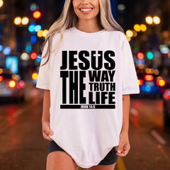 Jesus Way Truth Life Christian Faith Ready to Press DTF Transfer for Dtf