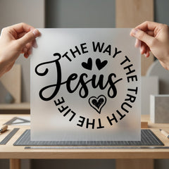 Jesus Way Truth Life Christian Faith Ready to Press DTF Transfer for Dtf