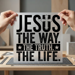 Jesus Way Truth Life Christian Faith Ready to Press DTF Transfer for Dtf