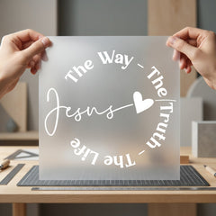 Jesus Way Truth Life Christian Faith Ready to Press DTF Transfer for Dtf