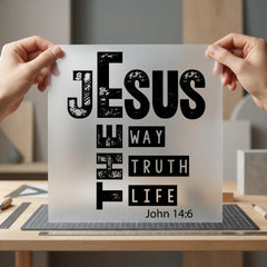 Jesus Way Truth Life Christian Faith Ready to Press DTF Transfer for Dtf