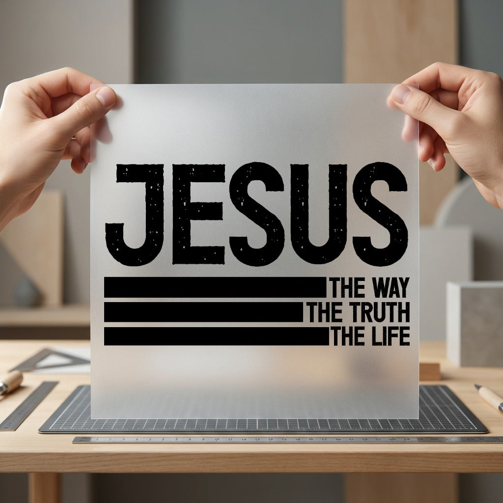 Jesus Way Truth Life Christian Faith Ready to Press DTF Transfer for Dtf