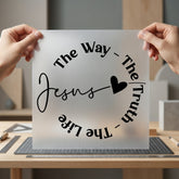 Jesus Way Truth Life Christian Faith Ready to Press DTF Transfer for Dtf
