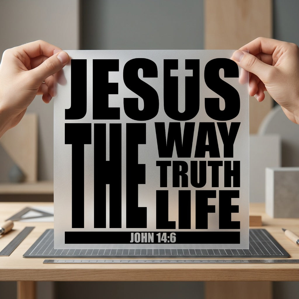 Jesus Way Truth Life Christian Faith Ready to Press DTF Transfer for Dtf
