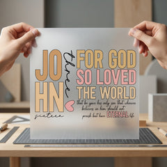 John Quote Scripture Diy Christian Faith Ready to Press DTF Transfer for Dtf