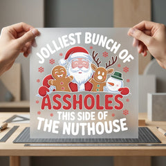 Jolliest Bunch Funny Christmas Christmas Funny Ready to Press DTF Transfer for Dtf