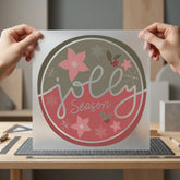 Jolly Season Winter Floral Christmas Winter Ready to Press DTF Transfer for Dtf