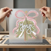 Joy Christmas Tree Brushstroke Christmas Aesthetic Ready to Press DTF Transfer for Dtf