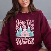 Joy to the World | Winter Church & Evergreen Sweatshirt - Luckets.com
