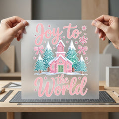 Joy World Church Christmas Faith Christmas Ready to Press DTF Transfer for Dtf