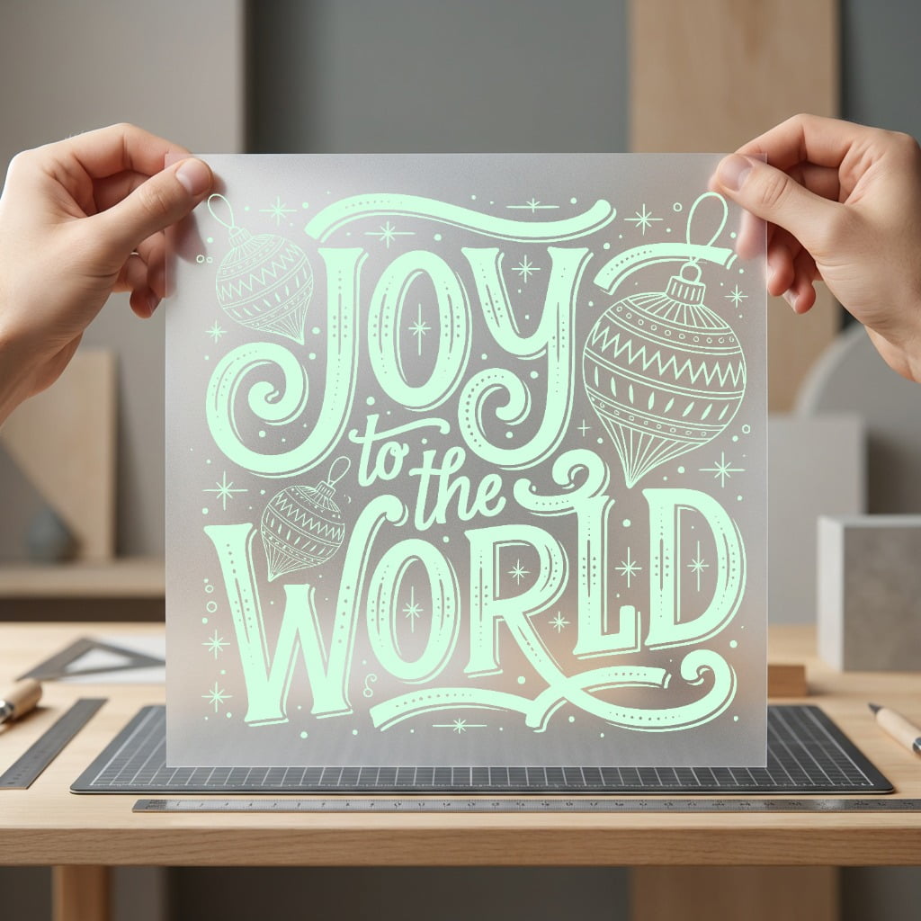 Joy World Ornaments Holiday Faith Christmas Ready to Press DTF Transfer for Dtf