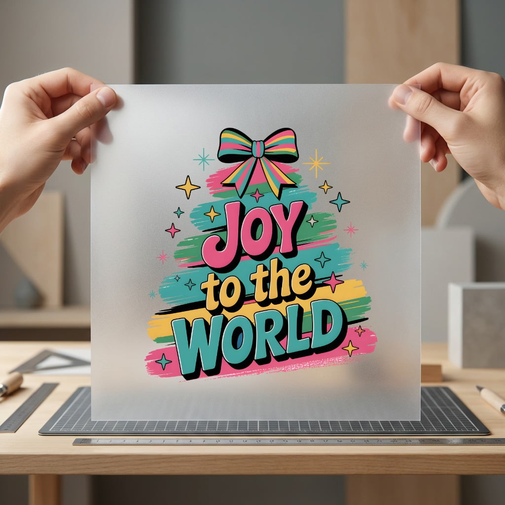 Joy World Retro Christmas Christmas Retro Ready to Press DTF Transfer for Dtf