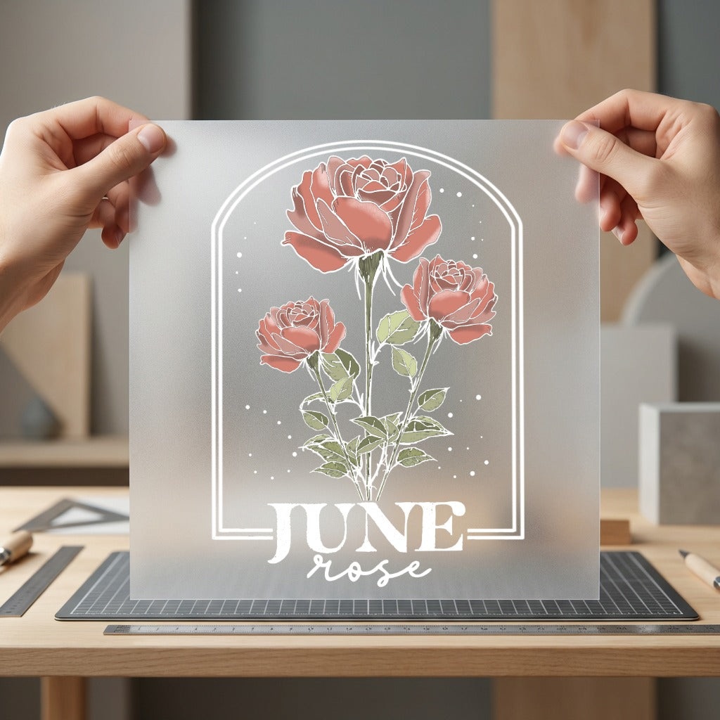 June Rose Floral Bouquet Vintage Retro Ready to Press DTF Transfer for Dtf