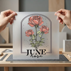June Rose Floral Bouquet Vintage Retro Ready to Press DTF Transfer for Dtf