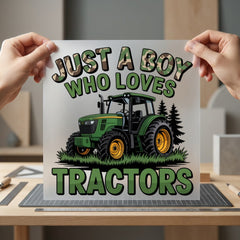 Just Boy Who Loves Usa Funny Ready to Press DTF Transfer for Dtf