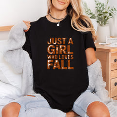 Just Girl Who Loves Thanksgiving Fall Ready to Press DTF Transfer for Dtf