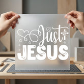 Just Jesus Script Faith-inspired Christian Faith Ready to Press DTF Transfer for Dtf